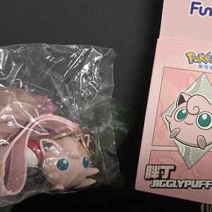 Pokemon Jigglypuff Keychain - Pink and White